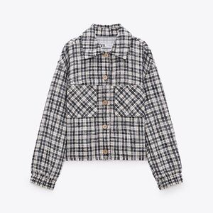 Zara Tweed Plaid Jacket